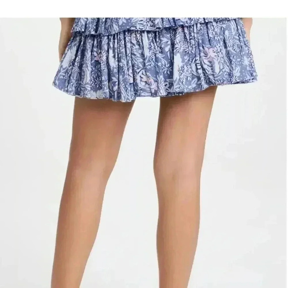 Sundry Wild Floral Smocker Ruffled Mini skirt sz 12 NWT - Picture 4 of 8